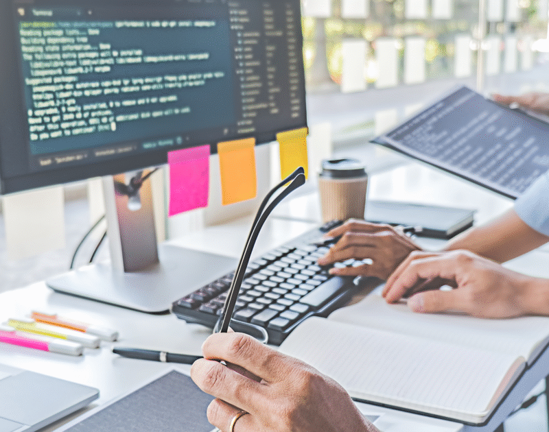 Web developer researching his pay